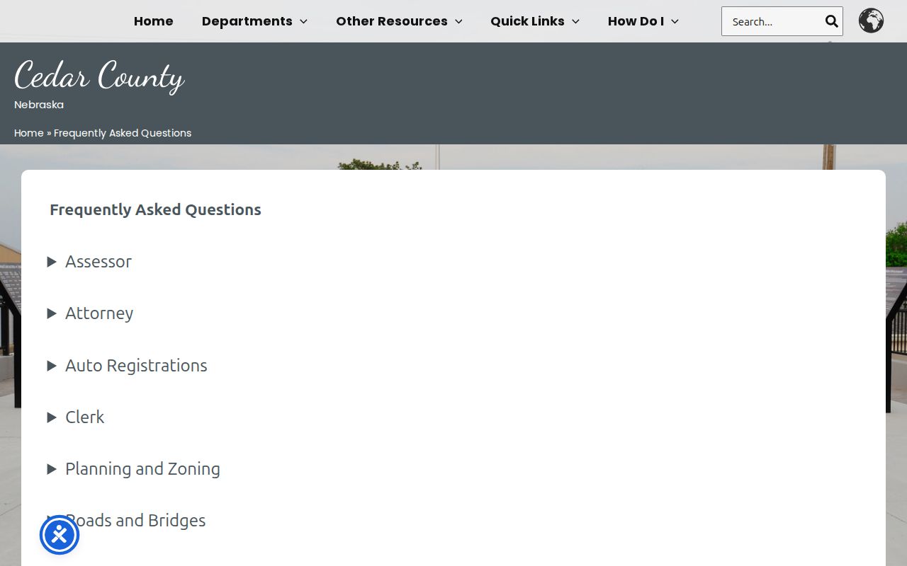 Randolph criminal records and Cedar County public request routing