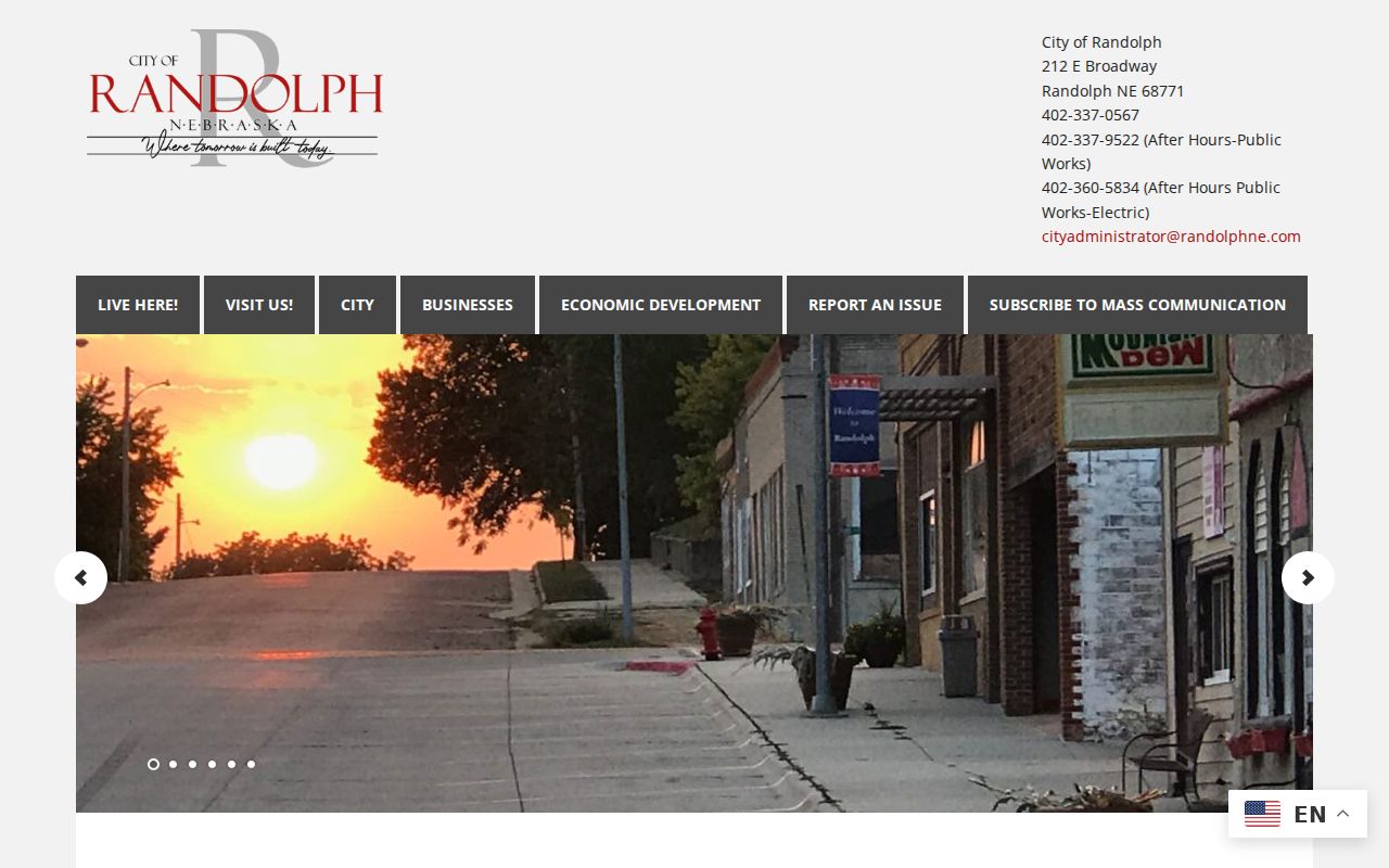 Randolph criminal records and Cedar County municipal government website